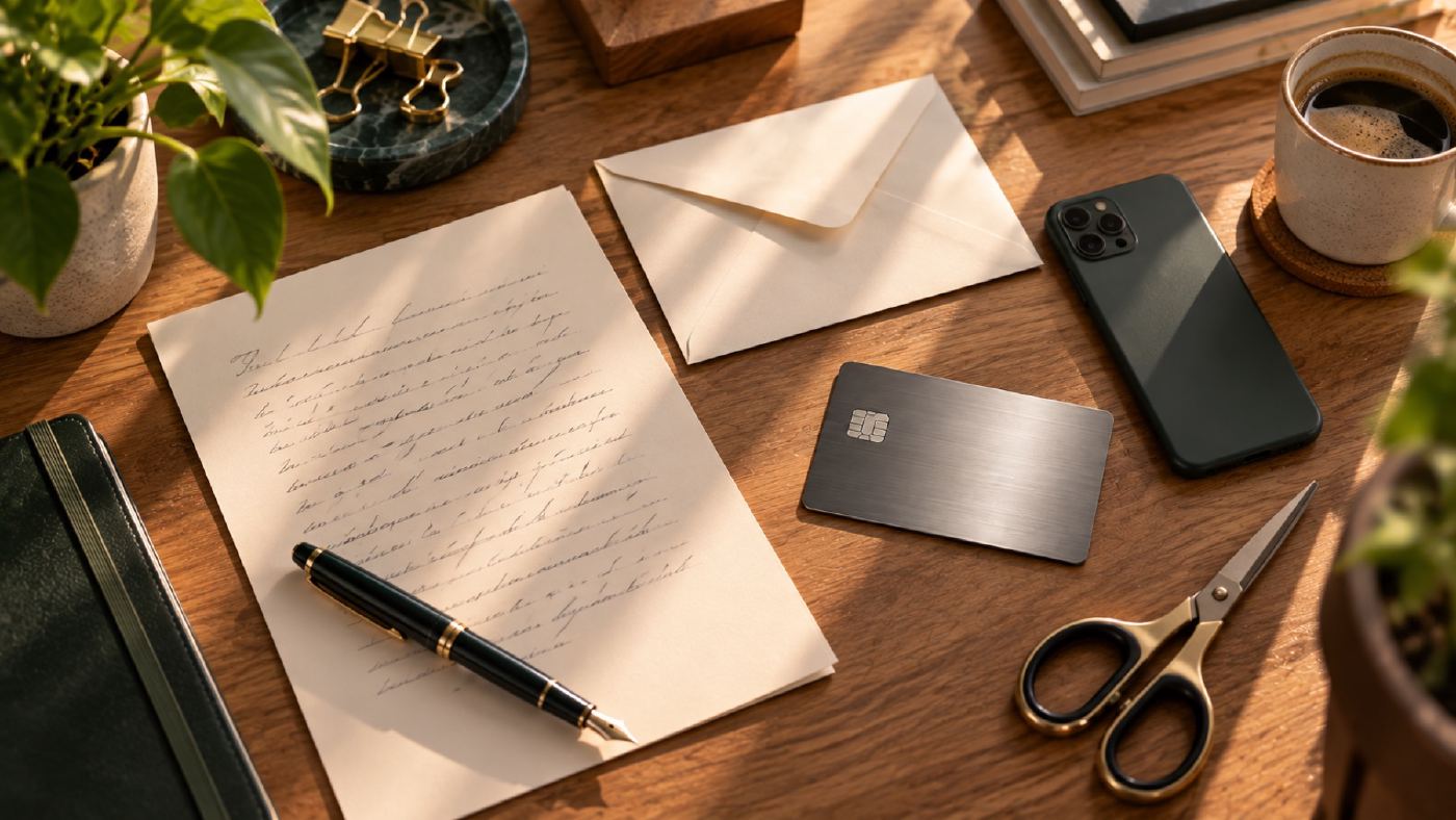 Illustration for Cancel Amex: AI-generated photo, no real brands shown