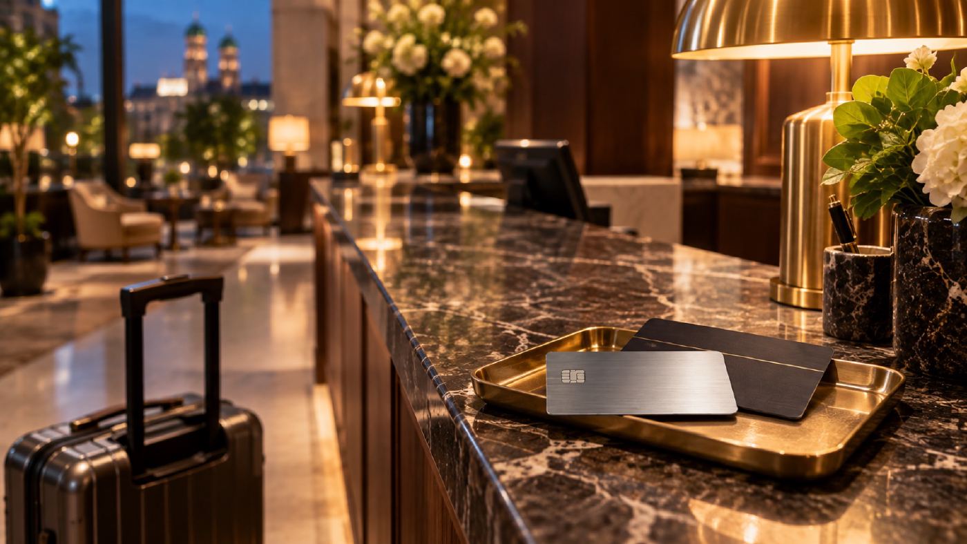 Illustration for Platinum Hotel Status: AI-generated photo, no real brands shown